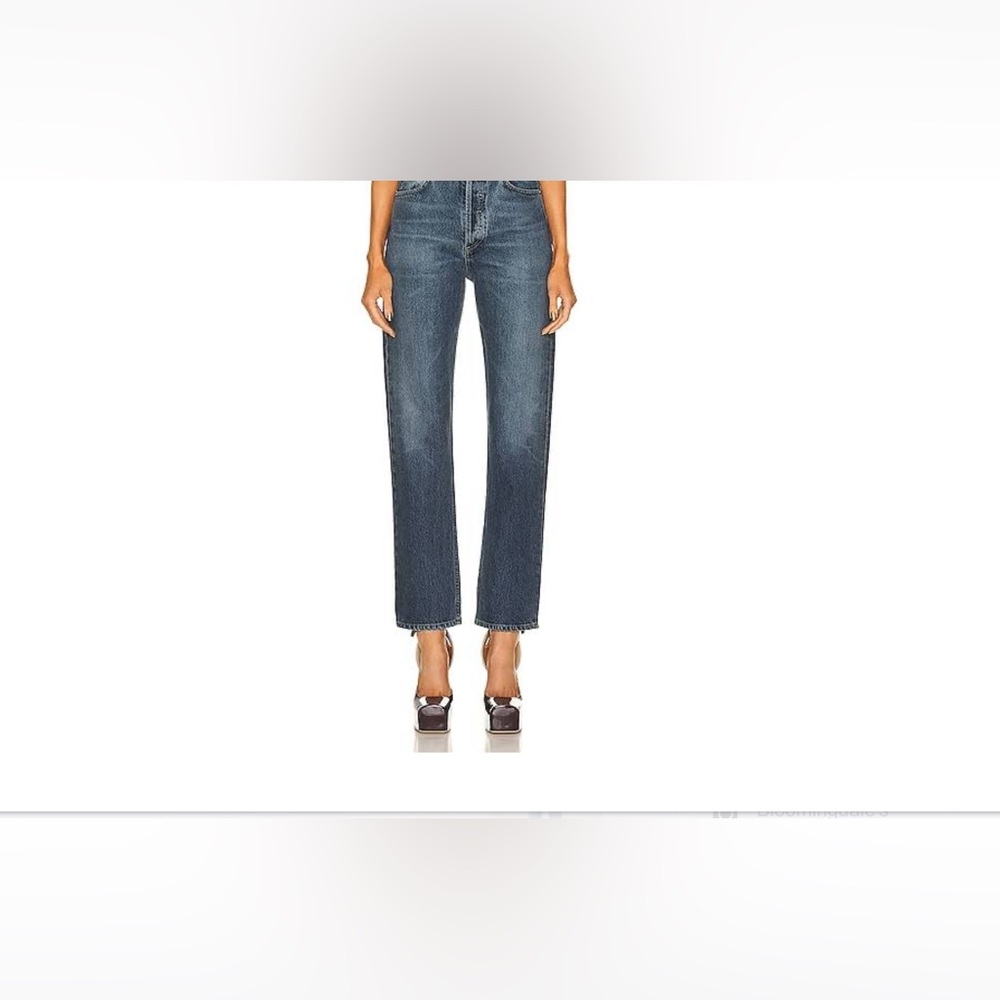 NWT 90’s Pinch Waist High Rise AGolde straight leg jeans in Portrait size 28